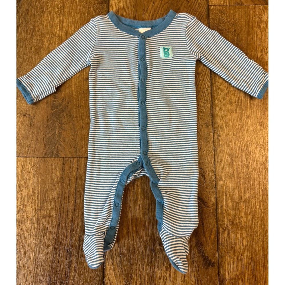 Baby Boy 0/3 Months Footed Sleepers Rompers 1 PC Outfits Pajamas Clothes Frog - Picture 2 of 11